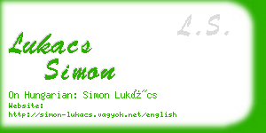 lukacs simon business card